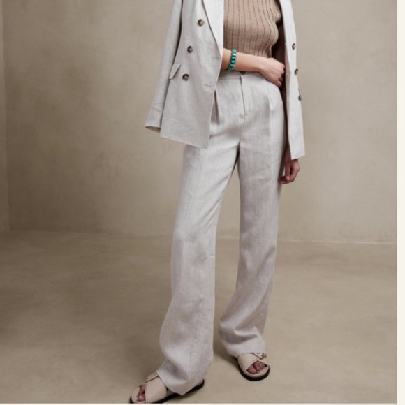 Palma Straight-Leg Linen Pant